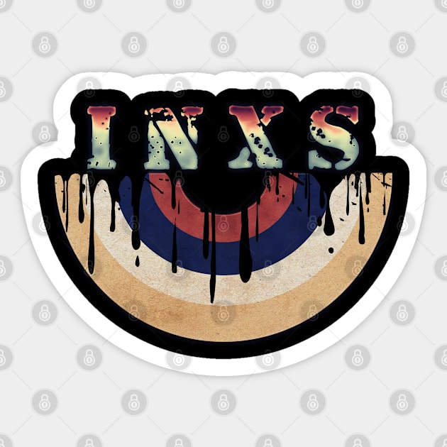 Melted Vinyl - INXS Sticker by FUTURE SUSAN